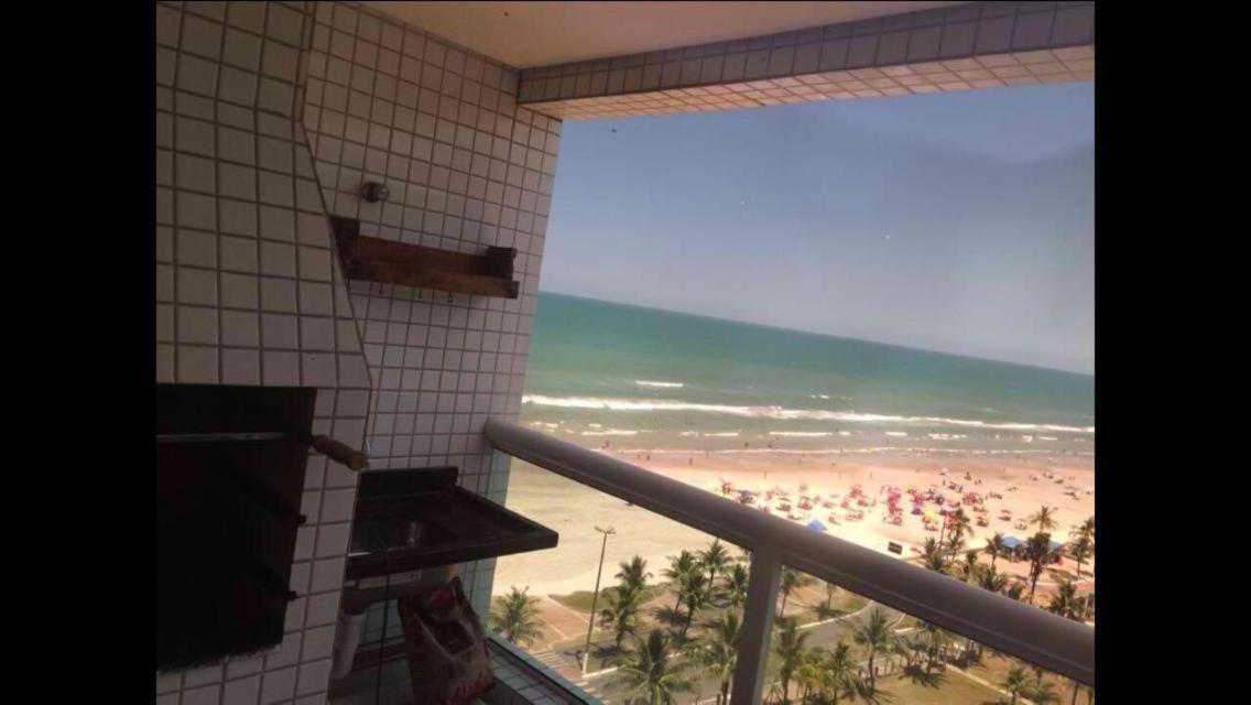 Apto Varanda Gourmet Frente Ao Mar Praia Grande (Santos) Buitenkant foto